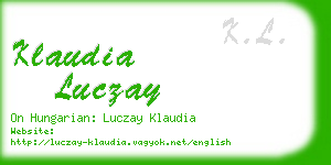 klaudia luczay business card